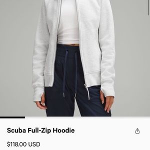 Lululemon 🍋 Scuba Full-Zip Hoodie - Size 6